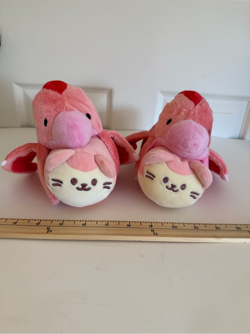Anirollz Kittiroll pink kitten in Pterodactyl outfit plush. Lot of 2